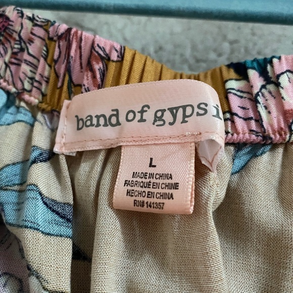 Band of Gypsies Marigold & Pink Floral Maxi Dress - Picture 4 of 5